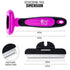 Pet Deshedding Tool Cleaning Brush, Stainless Steel Knot Detangler Comb for Dogs & Cats, Reduces Shedding