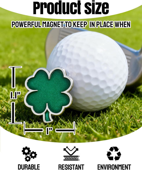 50 Pcs Golf Ball Markers - Four Leaf Clover, Cute Funny Novelty Golf Markers, Golf Accessories Gifts Ball Position