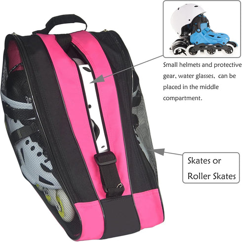Gooyule Ice Skate Bag, Large Capacity Roller Skate Bag for Quad Skates, Inline Skate and Accessories