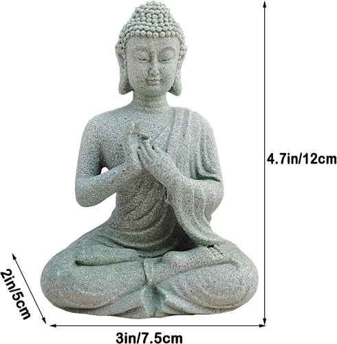 Aquarium Buddha Statue, Japanese Buddha Figurine, Fish Tank Buda Sculpture for Underwater Decoration