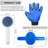 GJEASE Cat Grooming Glove Brush, Self-Cleaning Slicker Pet Brush for Short and Long Haired Pets, Dog Bath Brush