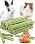 Bissap 35PCS Rabbit Chew Sticks, Natural Papaya Stems Bunny Chews Treats for
