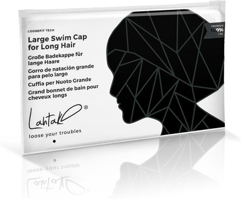 Large Swim Cap for Long Hair - Waterproof Durable Silicone Swimming Cap for Braids, Dreadlocks, Afros, Curls