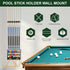 Pool Stick Holder - 7 Pool Cue Rack Wall Mount with Cue Rest and Ball Holder, Wooden Accessories for Game Room