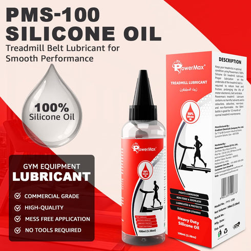PowerMax Fitness (~3.5 ounce/100ml) 100% PowerMax Premium Treadmill Belt Lubricant - - Flexible Application Tube - Pure