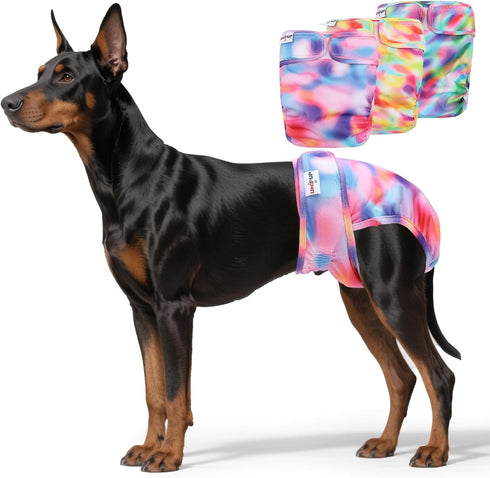 Female Dog Diapers Reusable No Tail Hole Period Panties Washable 3 Pack