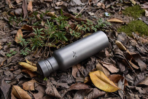 Outdoor 750ml Titanium Sports Bottle - Wide Mouth Flask Canteen for Camping Cycling Hiking Ti1507B