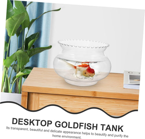 Kisangel Betta Tank Accessories, Decorative Aquarium Ornaments, Transparent Plastic Betta Tank Supplies
