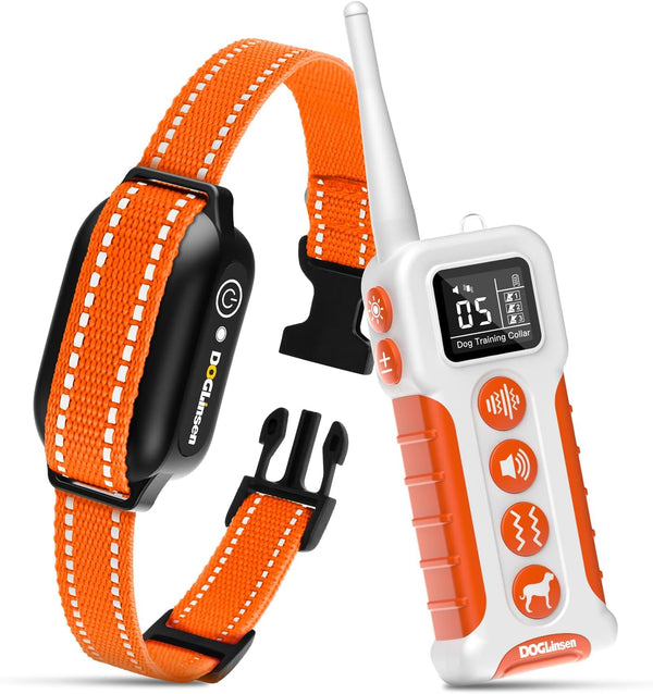 Vibrating Dog Collar No Shock with Controller 3300ft Range, Vibration Collar for Small Medium Large Dogs