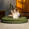 ClevaHome Orthopedic Dog Bed for Large Dogs - Dual Layer Water Repellent Round Pet Bed with Washable Cover, Olive Branch