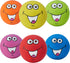 Squeaky Dog Toys Chewing Durable Teething Latex Rubber Balls with Funny Smile Face for Small Medium Dogs (6PCS)