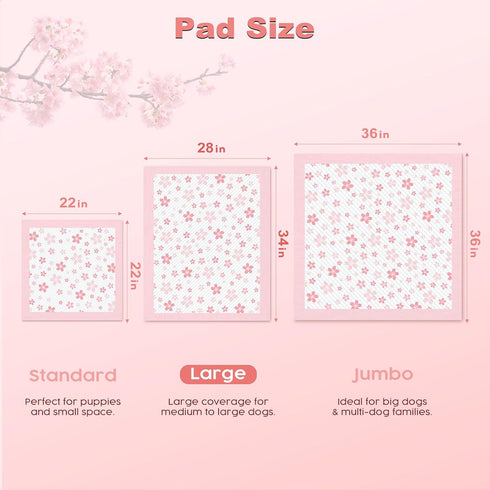 28"x34", 4-Corner (30 Counts) MIZOK Dog Pee Pads Extra Large Potty Pads for Big Dog Breeds, Super Absorbent