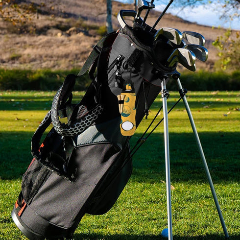 WIRESTER Soft Golf Ball Carry Bag with Tee Holder, Portable Pouch with Hook for Golf Accessories Men Women