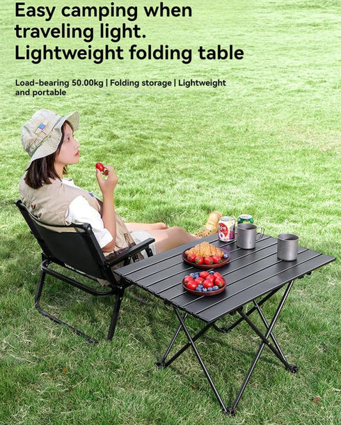 Simidobook Backpacking, (1) Folding Camping Table Ultralight Aluminum Portable Table for Camping, Hiking, Picnic