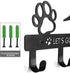 PET ARTIST Dog Leash Holder for Wall, Metal Hooks for Decorative Storage, 5 Hooks for Dog Collar & Leash Set