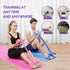 Pedal Resistance Band, 4-Tube Elastic Sit Up Bands for Body Training, Yoga Stretching, and Slimming (Pink)