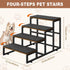 Dog Stairs for Small Dogs, 4 Steps Non-Slip Pet Stairs for High Bed & Couch, Industrial Brown
