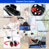 4 Pet Stroller Wheels Posh Folding Waterproof Portable Travel Cat Dog Stroller with Cup Holder,Blue