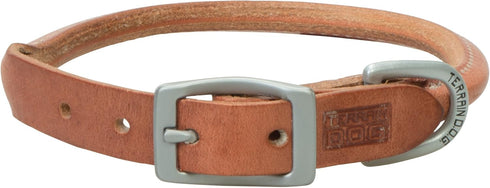 Harness Leather Rolled Dog Collar, 15" (Fits 13 - 16 in., 3/4 in. width)