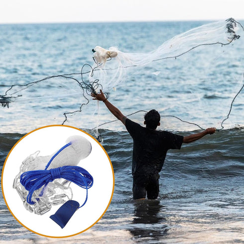 4ft Cast Net Hand Throw Fishing Net Monofilament Line Saltwater and Freshwater Bait Trap Shrimp Fish Catching