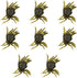 8Pcs 13cm Artificial Crab Bait Simulation Crab Soft Lure Fishing Bait with Hooks for Freshwater Saltwater (Green Brown)
