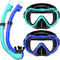 Snorkel Gear for Adults, 180° Panoramic View Snorkel Mask Set, 100% Food-Grade Silicone Anti-Fog Anti-Leak Diving Mask