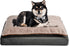Amazon Basics Plush Orthopedic Pillow Dog Bed, Large, Removable Cover, Grey, 36"L x 27"W x 8"H