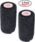 Vet Wrap Tape (Black) (2 Pack) (4 Inch x 15 feet) Self Adhesive Cohesive Flex Self Stick Bandage Roll