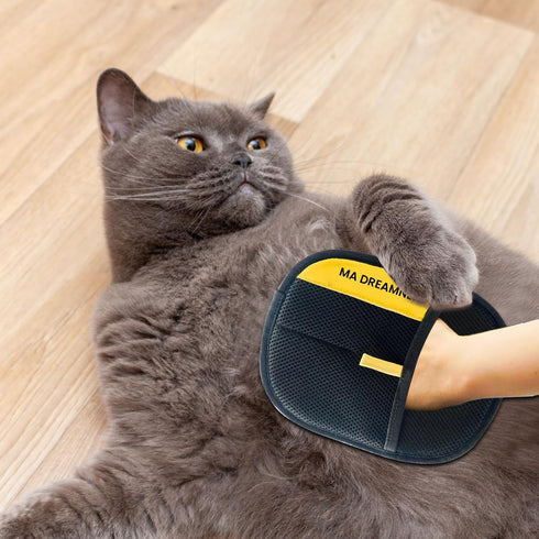 MA DREAMNEX 4-in-1 Pet Hair Removal Glove for Dogs & Cats Kit, Pet Grooming & Deshedding Glove, Electrostatic Pet Hair