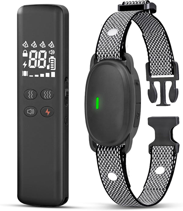 Dog Shock Collar with Remote 1000FT, Rechargeable IPX7 Waterproof Training Collar with Beep, Vibration, Shock