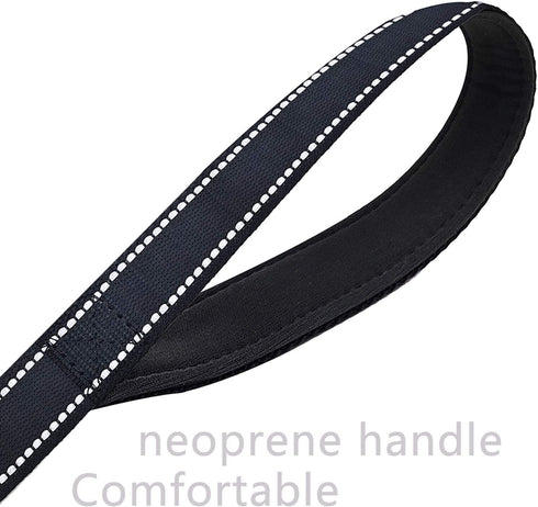 Heavy Duty Short Dog Leash with Comfortable Padded Handle - Reflective Training Leash for Medium Large Dogs Up to 80lbs