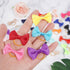 Chenkou Craft 40pcs Puppy Yorkie Dog Hair Bow, Pure Ribbon with Rubber Band, 40mm, Mix Colors, Pet Grooming Products