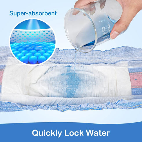 Dono Disposable Dog Diapers Male-Dogs Jeans Super Absorbent Soft Pet Diapers Doggie Wraps for Male Puppy Dogs, Leak