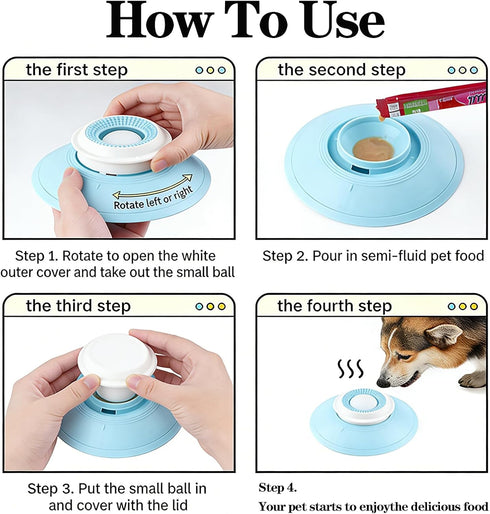Generic Lick Sphere Dog, New Upgraded Licksphere for Dogs, Stay-Put Non-Slip Base, Anti-Choking Slow Feeder, All Dogs