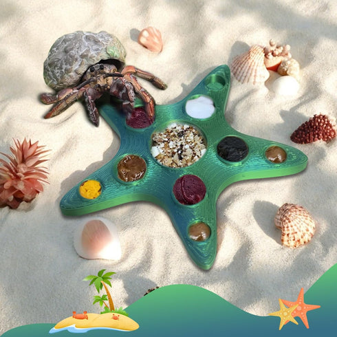 2 10 Pcs Hermit Crab Food Dish, Grids Food & Water Bowl, Hermit Crab Tank Accessories