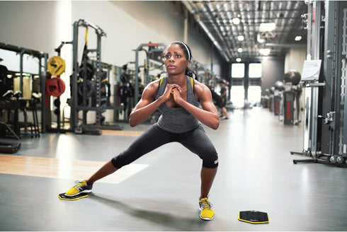 SKLZ Slidez Dual-Sided Exercise Glider Discs for Core Stability, Standard Use, Yellow