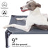 pettycare Elevated Outdoor Dog Bed, Heavy Duty Waterproof Cooling Bed for Large Dogs XL, Non Slip, 49 Inches, Grey