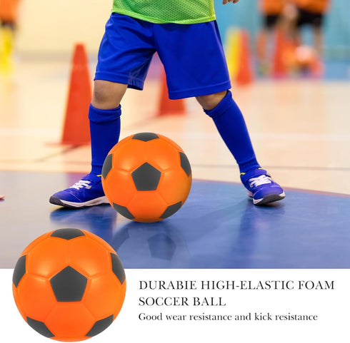 Linkidea Size 4 Foam Soccer Ball, Super Soft Indoor Sponge Ball for Kids Home Soccer Practice or Beginner Play (Orange)