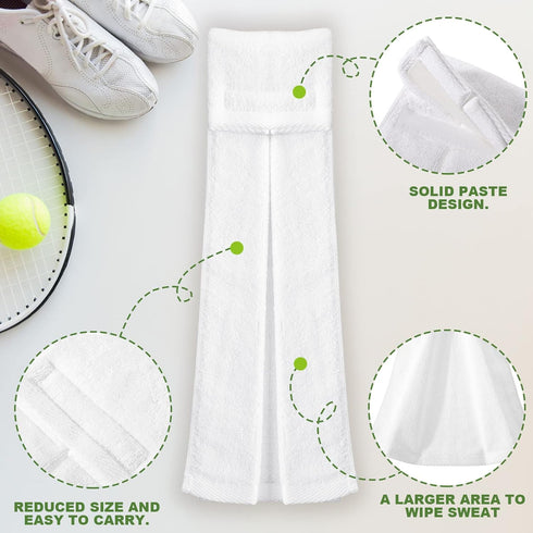 Moukeren 16 Pcs Football Towel Bulk - Cotton Field Towel with Hook and Loop Fastener for Sports