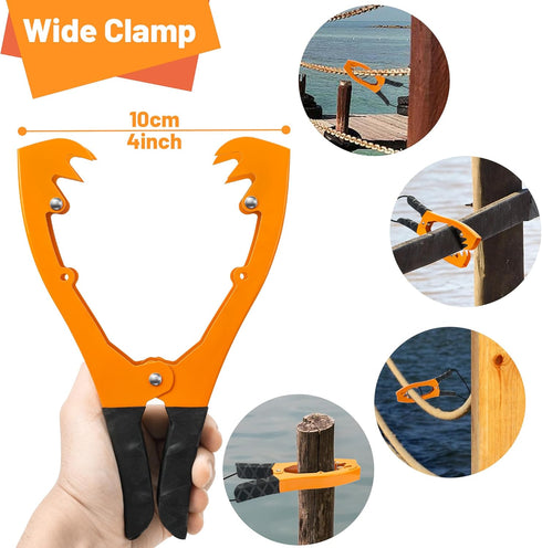 Kayak Anchor Grip with 16.4ft Paracord, Brush Gripper for Canoe, Boat, Fishing, Camping - Orange Kayak Accessories