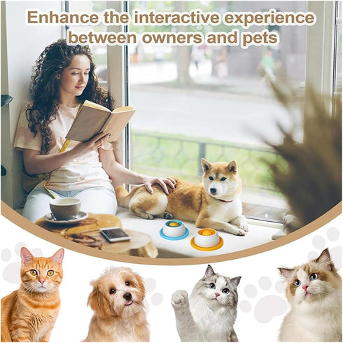 IKBKYCMYH Yogurt Licking Plate -Spill Slow Feeder for Dogs and Cats - Interactive Snack Bowl and Teasing Bite