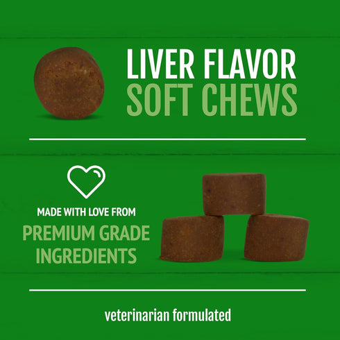 PetNC Natural Care Liver Flavor Pre & Probiotic Soft Chews for Dogs - 120 ct (Pack of 1) (Packaging may vary)