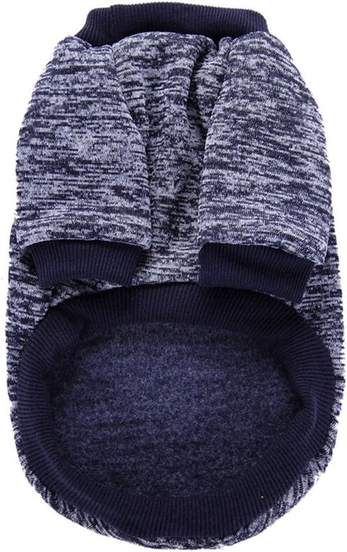 Jecikelon Soft Dog Sweater, Winter Puppy Sweaters, Warm Outfit for Small Dogs, XXS, XS, Navy Blue, Cat Apparel