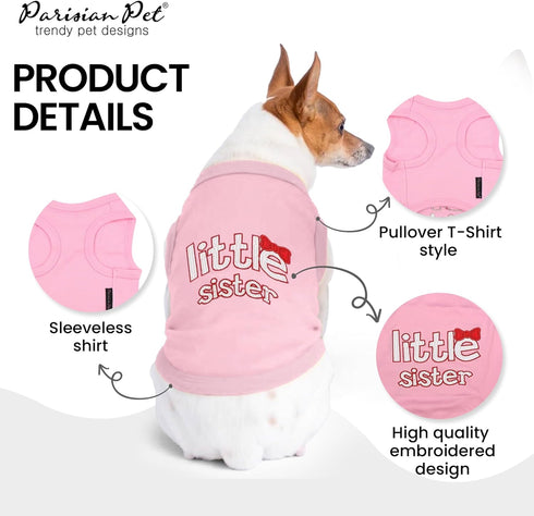Parisian Pet Little Sister T-Shirt for Dog Cat Clothes - Size M