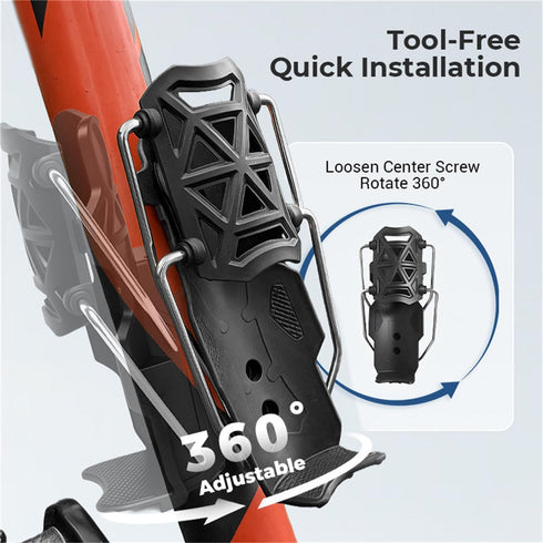 Adjustable Bike & Motorcycle Drink Holder Rotating Handlebar Cup Mount for Bicycle, Scooter, ATV & Marine Use, Secure