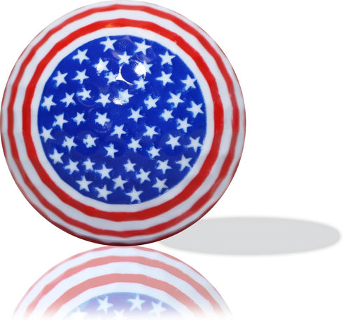 GBM Set of 12 Patriotic Golf Balls - American Flag Design with Stars & Stripes Pattern