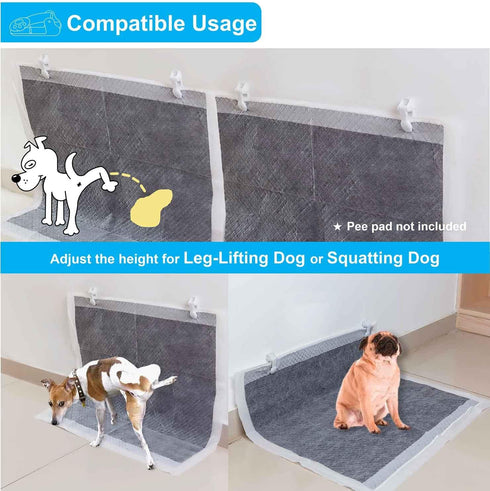 Kingwee (4 Pack) Dog Pee Pad Holder with Walls for Small & Large Size Wee Wee Pad, Indoor Potty Training Pad Holder