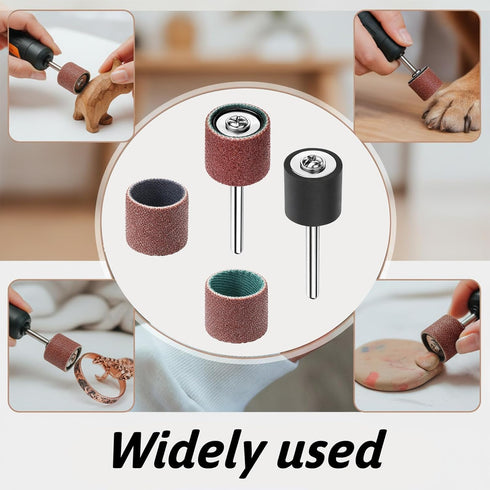 Jxiwfvl 50 Pack Set, (80#/120#) Pet Nail Grinder Replacement Kit, Dog Nail Smoother with Grit Sanding Bands Sanding