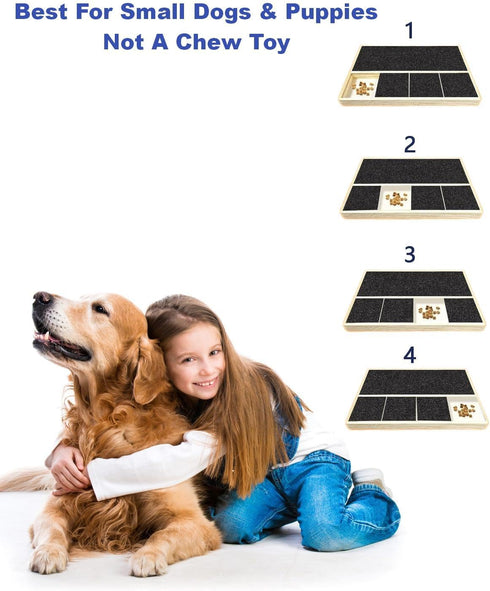 Dog Nail Scratch Pad with Treat Box & Pet Nail Clipper, Interactive Training Tool for Filing Dog Nails, Best for Small