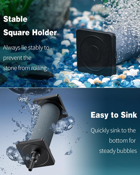 Pawfly Aquarium Air Stone, 3 Inch Bubbler Tool for Fish Tanks, Buckets, Small Ponds, 2 Pack